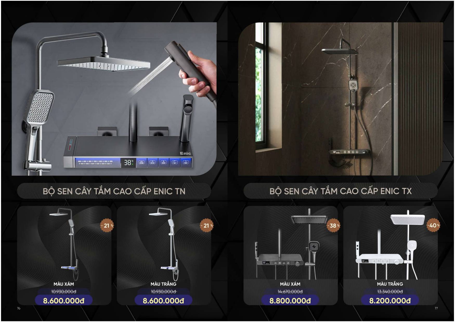 Bảng giá và Catalogue Thiết bị vệ sinh thông minh ENIC /Page 38